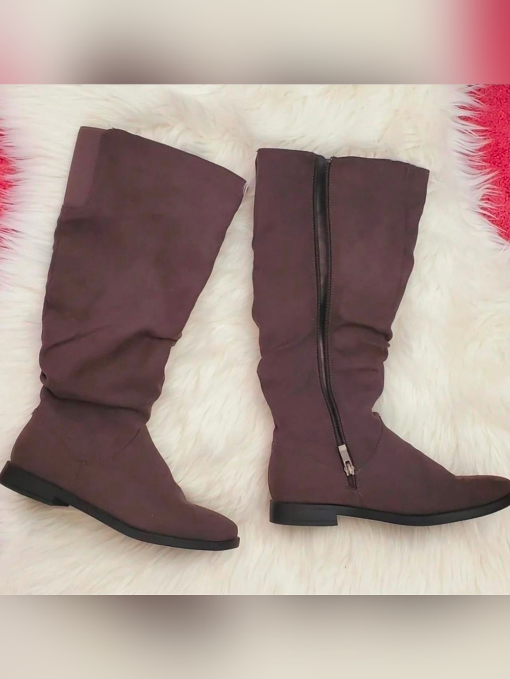 Avon Tall Side-Zip Knee Boots - Dark Brown